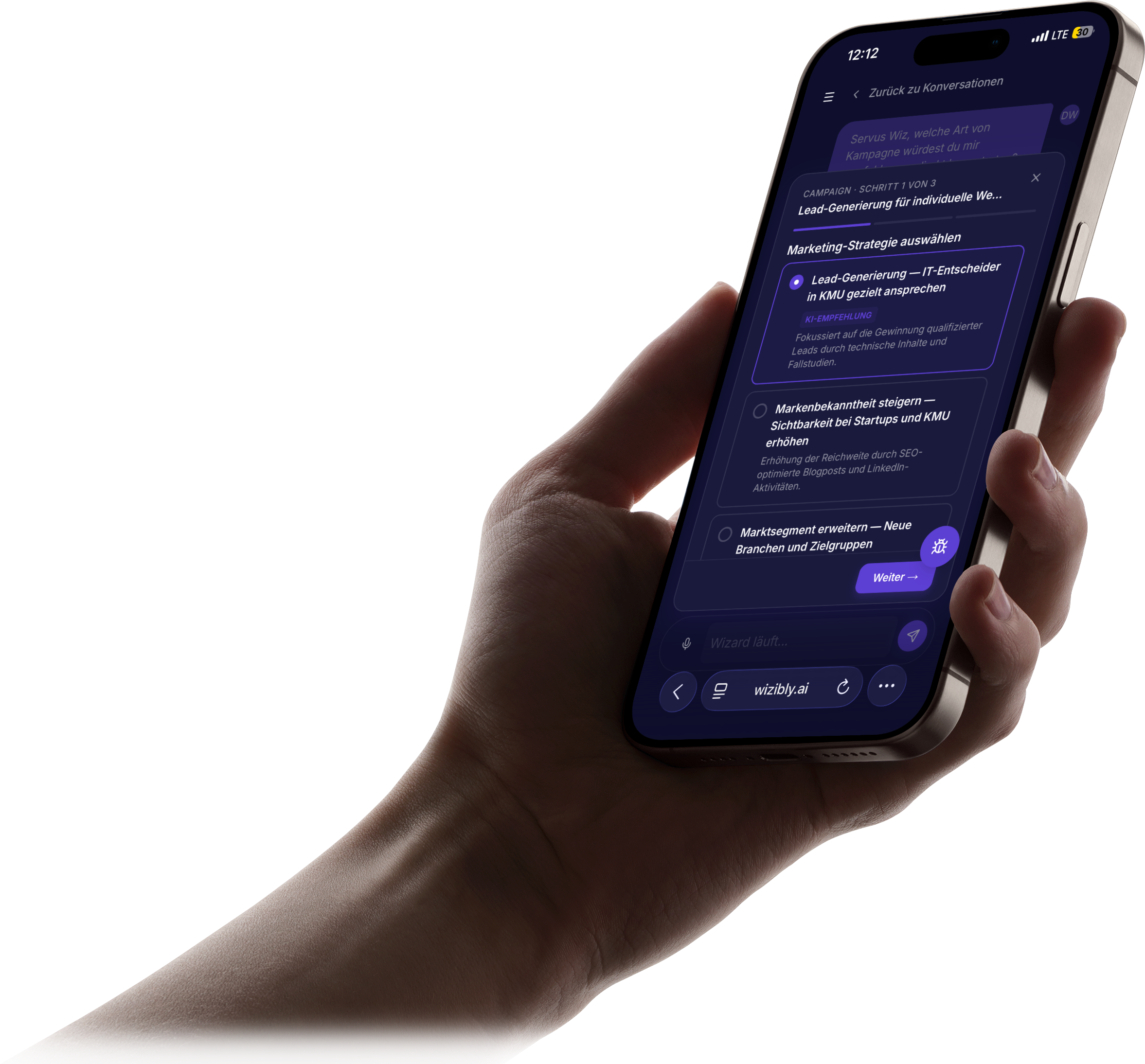 Wiz – KI-Marketing-Assistent im Smartphone